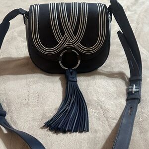 Tory Butch White and BlueCrossbody Bag